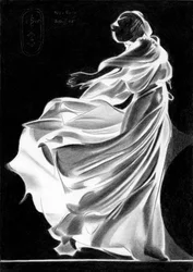 Una figura elegante en movimiento