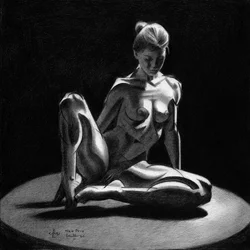 Estudio de desnudo iluminado