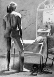 Mujer desnuda: las secuelas de la guerra