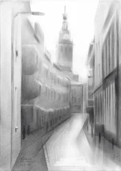 Boceto de la Torre de la Ciudad Vieja