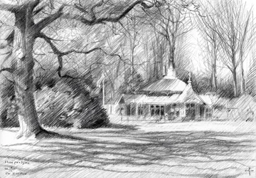 Boceto del pabellón del parque
