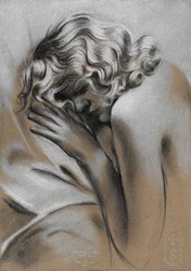 Figura femenina pensativa