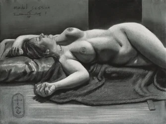 Dibujo realista al carboncillo