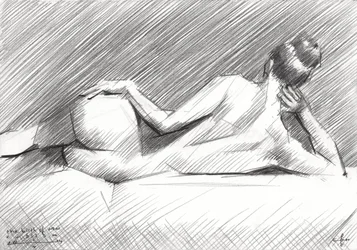 Estudio de un desnudo recostado
