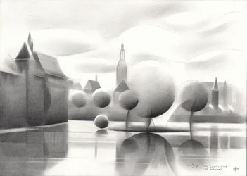 Reflejos de un paisaje urbano surrealista