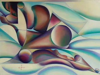 Flujo abstracto vibrante