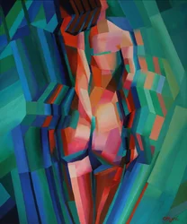 Figura cubista llena de vida