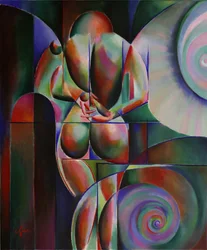 Figura cubista llena de vida