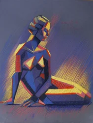 Figura geométrica llena de colorido