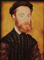 Retrato de un hombre con cabello rubio