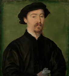 Retrato de un hombre con guantes, 1540-45