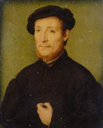Retrato de un hombre con la mano en el pecho, 1540-45