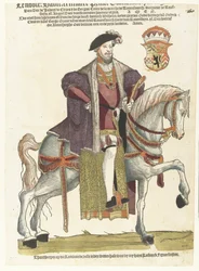 Retrato del duque Willem van Cleves, Jülich y Berg, conde de Mark, señor de Ravenstein a caballo