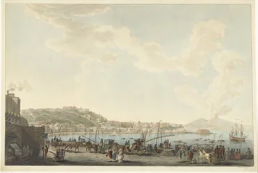 Vista del puerto de Nápoles