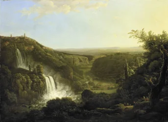 El valle de Anio con las cascadas de Tivoli