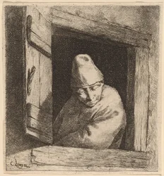 El campesino en una ventana
