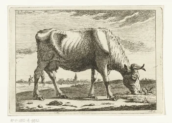 Paisaje con vaca pastando Vacas (título de la serie)