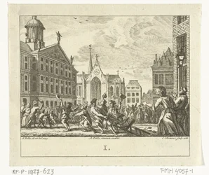 Revuelta en el funeral de Daniël Raap en la plaza Dam de Ámsterdam en 1754