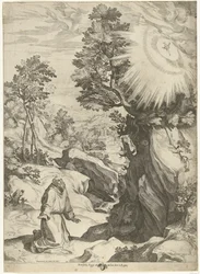 Paisaje con la visión de San Francisco de Asís