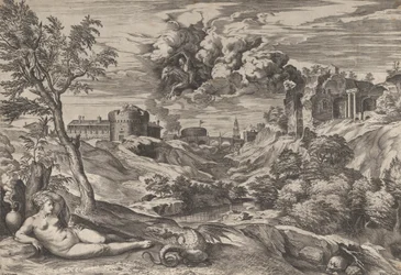 Ruggiero rescatando a Angélica, 1565