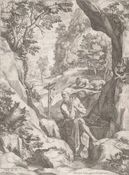 San Jerónimo penitente en el desierto, 1573