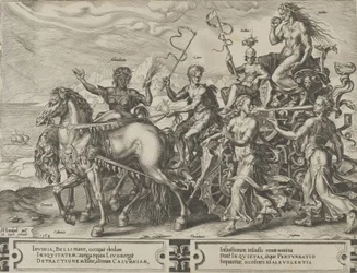 El triunfo de la envidia, del Ciclo de las vicisitudes de los asuntos humanos, placa 4, 1564