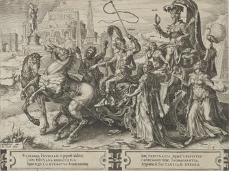 El triunfo del orgullo, del ciclo de las vicisitudes de los asuntos humanos, placa 3