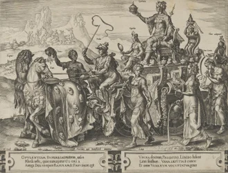 El triunfo de las riquezas, del ciclo de las vicisitudes de los asuntos humanos, placa 2, 1564