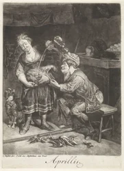 Abril Aprillis (título sobre el objeto) Los doce meses del año, Les XII Mois de l