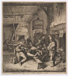 El violinista sentado en la posada, 1685