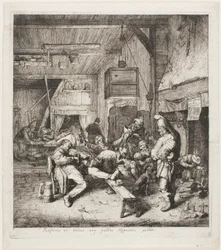 Violinista sentado en la posada