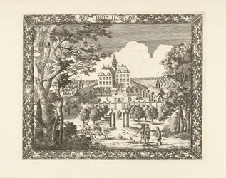 Vista de Huis te Werve en Voorburg Het Huys te Werve (título sobre objeto)