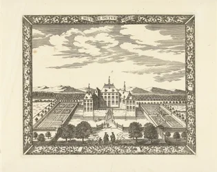 Vista del castillo de Duivenvoorde en Voorschoten T
