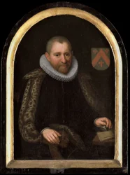 Retrato de Gerrit Willemsz van Schoterbosch, c.1620 (óleo sobre tabla)