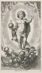 Cristo niño con orbe