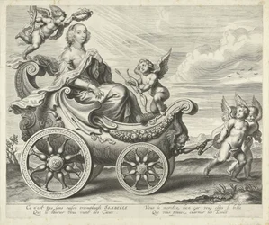 Clara Isabella de Ligne-Arenberg (?) en un carro triunfal
