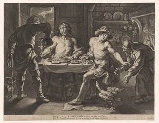 Júpiter y Mercurio en la casa de Filemón y Baucis