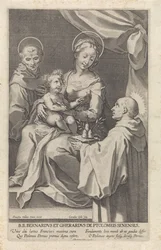 María con el Niño y San Bernardo de Siena y San Gerardo