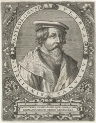 Retrato de Pedro Apiano Petrus Apianus Binuitzius (título sobre el objeto)