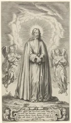 Cristo con dos ángeles