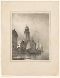 Muelle de veleros en la ciudad