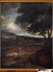 "El regreso de Jacob a la Tierra de Canaán con sus esposas e hijos" (El regreso de Jacob) Pintura de Constantinus Cornelis Huysmans (1648-1727) Museo Estatal de Arte, Tula, Rusia
