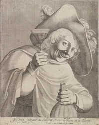 Hombre con un vaso