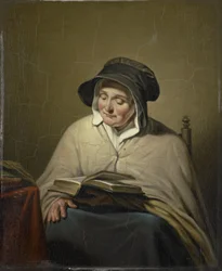 Anciana leyendo