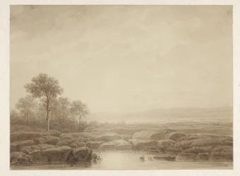 Paisaje con rocas cerca del agua