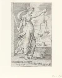Justicia Justicia (título sobre objeto) Las virtudes (título de la serie)