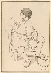 Campesino sentado con jarra, c. 1763