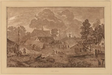 Pueblo con estanque
