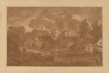 Pueblo con estanque