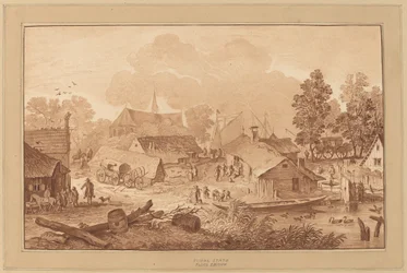 Pueblo con estanque